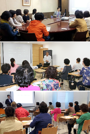 백화점에서 열린 중앙대병원의 ‘찾아가는 건강강좌’ 모습.