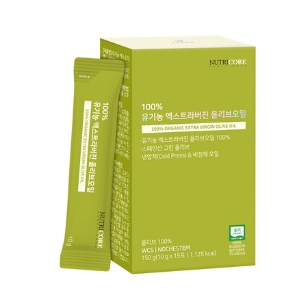 뉴트리코어, 스페인산 그린 올리브 함유 '100% 유기농 엑스트라버진 올리브오일' 출시