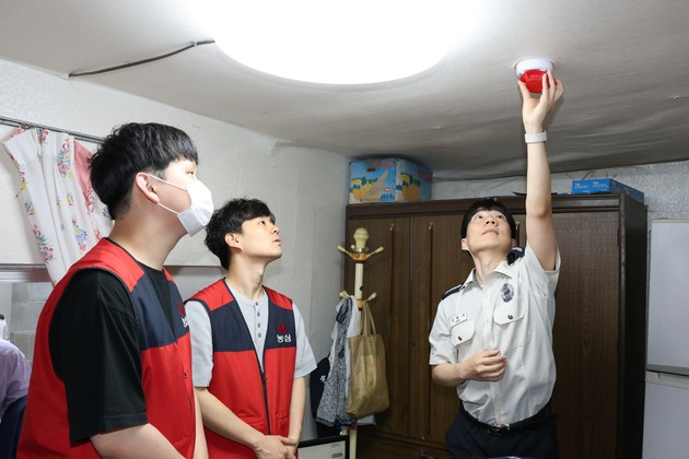 농심, 소방청과 함께 화재경보기 1만개 설치