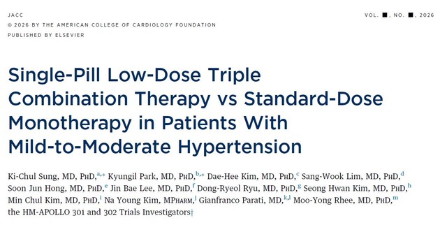 한미 '아모프렐' 3상 결과, 美심장학회 JACC 등재