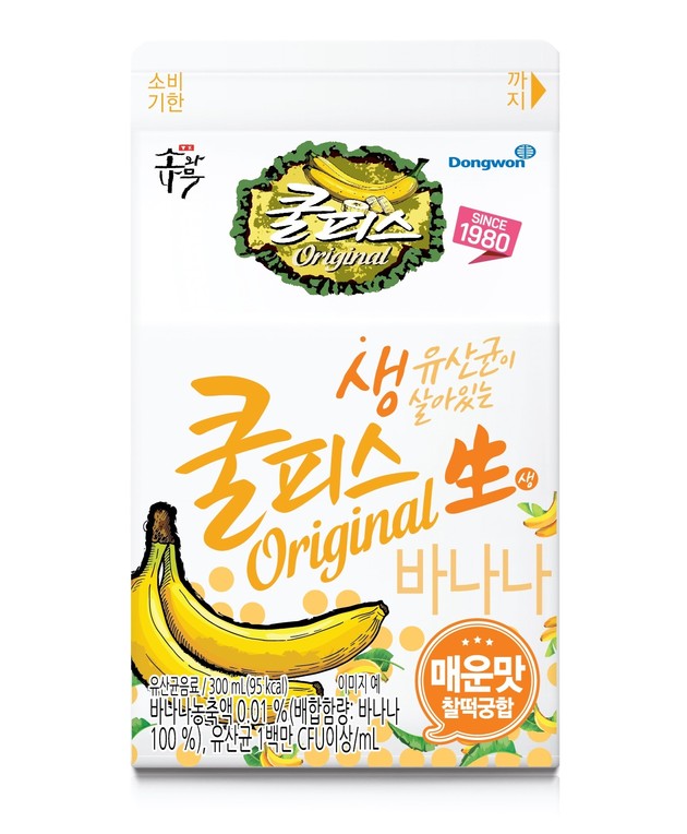 동원F&B '쿨피스' 15년 만에 바나나맛 제품 출시