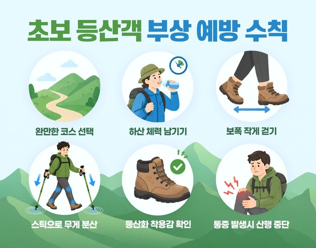 "정상보다 하산이 더 중요"…등산 열풍 속 초보 산행, 무릎·발목 부상 주의